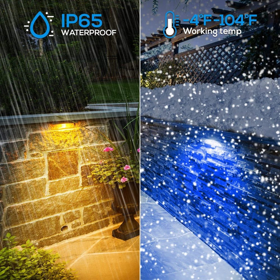 ELA12 8Pack 12 Inch 5W RGB LED Retaining Wall Lights, Hardscape Color