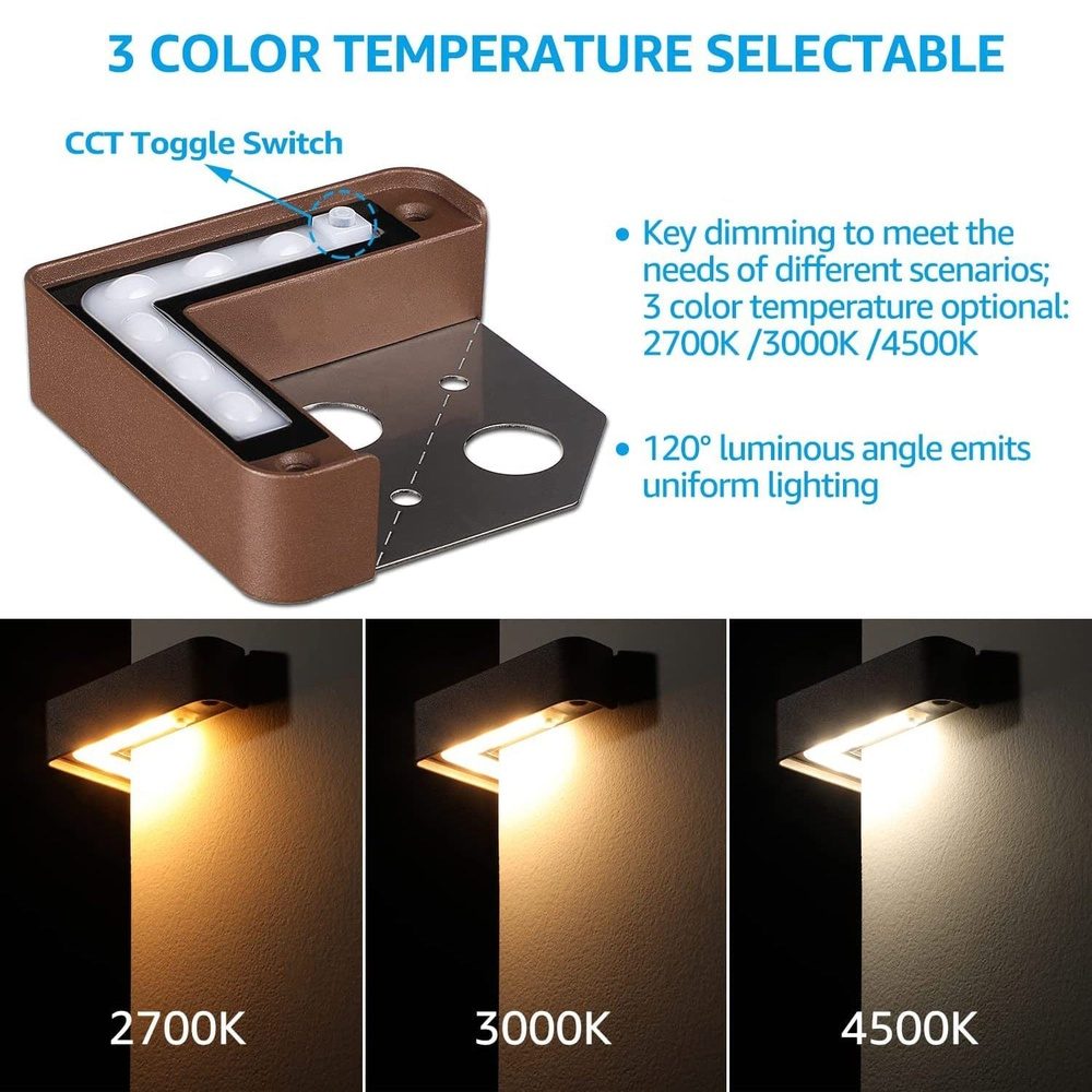 4-Pack of ELC02 Retaining Wall Lights  3CCT Hardscape Lights – Sun Bright  Lighting