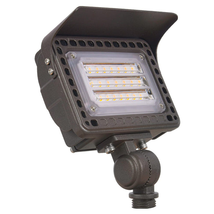 FLA12 Cast Aluminum Flood Light | 12W Integrated LED Low Voltage Landscape Light - Sun Bright Lighting