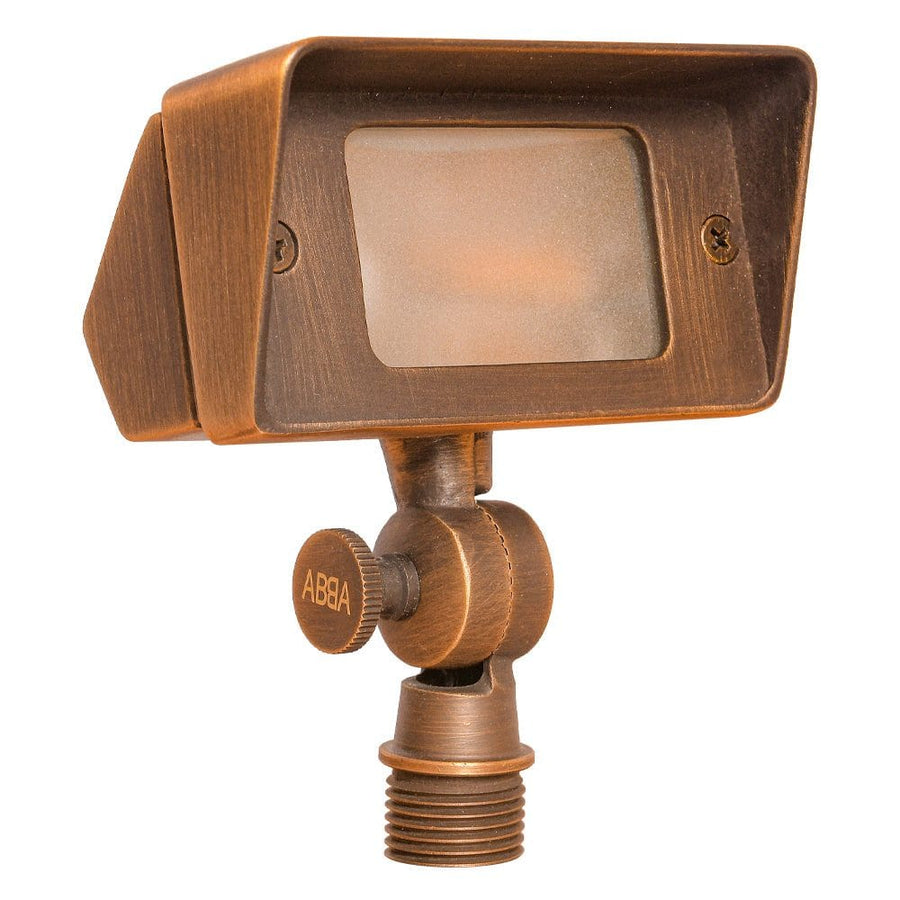 FPB01 Cast Brass Flood Light | Lamp Ready Low Voltage Landscape Light - Sun Bright Lighting
