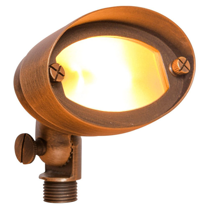 FPB03 Cast Brass Flood Light | Lamp Ready Low Voltage Landscape Light - Sun Bright Lighting