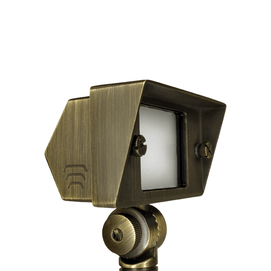 Outdoor Landscape Lighting LED 12V Low Voltage FPBCC04 Cast Brass 3CCT Adjustable 2W-7W Rectangular Built-In LED Flood Light Low Voltage Fixture