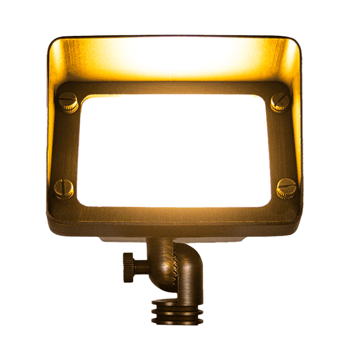 FPBCC05 Cast Brass 3CCT Adjustable 3W-10W Rectangular Built-In LED Flood Light Low Voltage Fixture