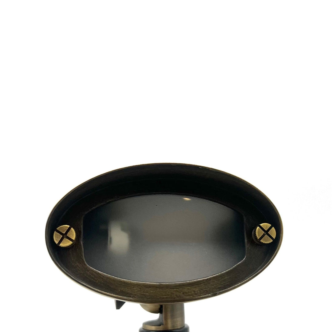 Tulay Antique Brass Oval Flood Light Low Voltage Landscape Lighting