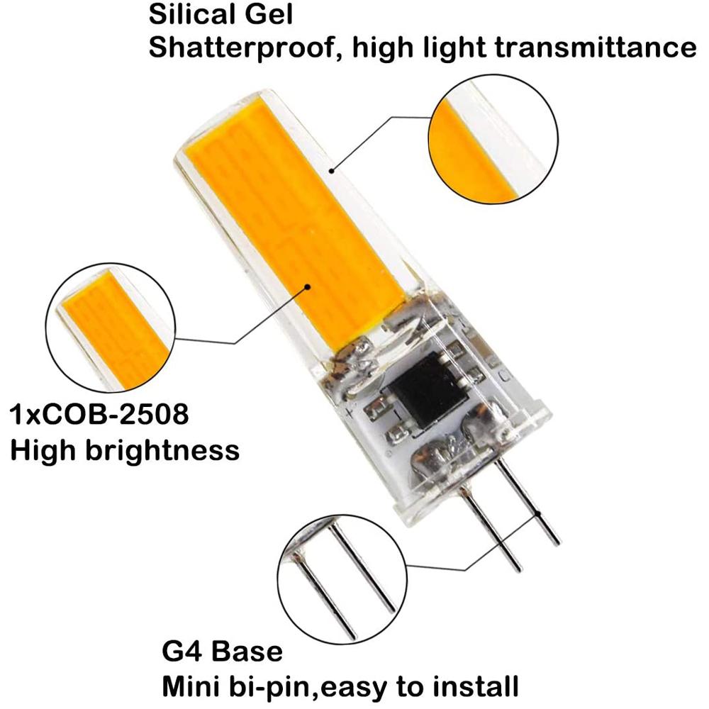 6W High Power G4 LED Light Bulb, 12 Volt DC