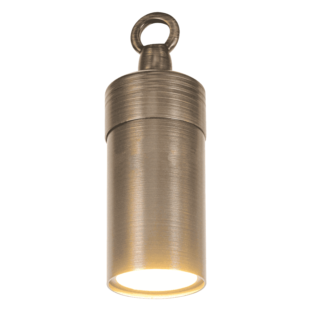 HLB01 12V LED Low Voltage Brass Cylinder Pendant Light Hanging Downlight Fixture - Kings Outdoor Lighting