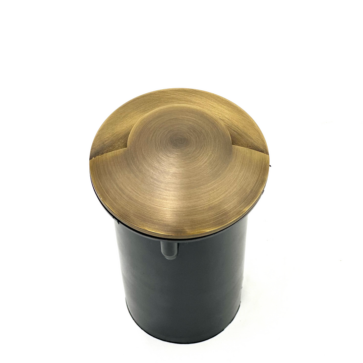 UNBP04 Stel-Path Antique Brass In-Ground Well Light Low Voltage Outdoor Lighting
