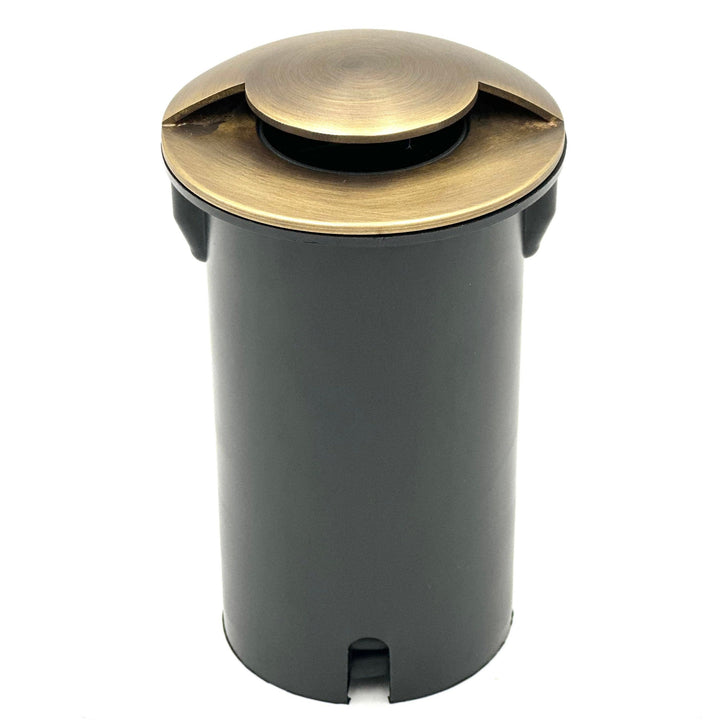 UNBP04 Stel-Path Antique Brass In-Ground Well Light Low Voltage Outdoor Lighting