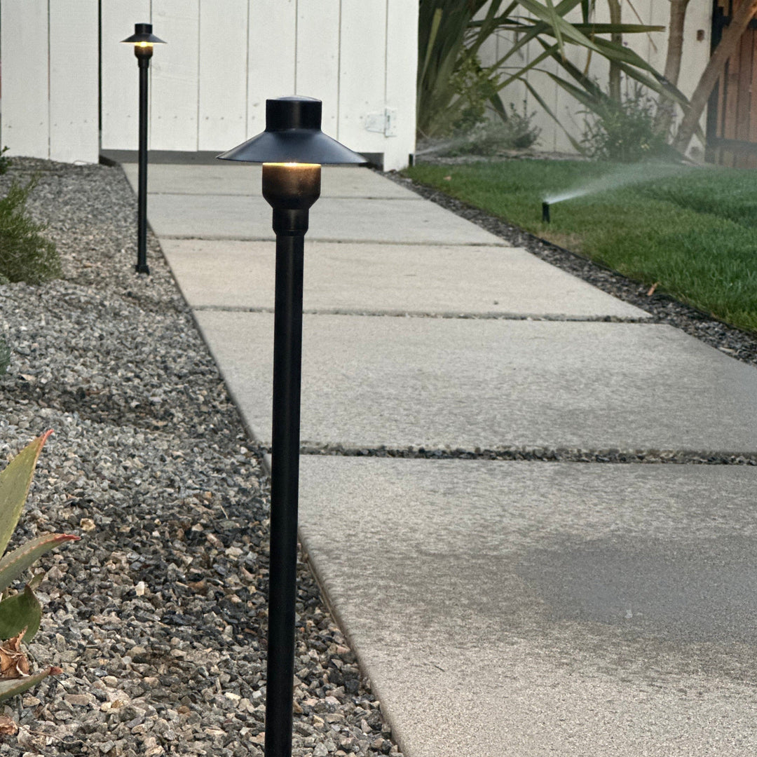 BPLP09 Tulay SH 18" Black Brass Path Light 4x/8x/12x G4 2W Dimmable 2700K Package Low Voltage Outdoor Lighting
