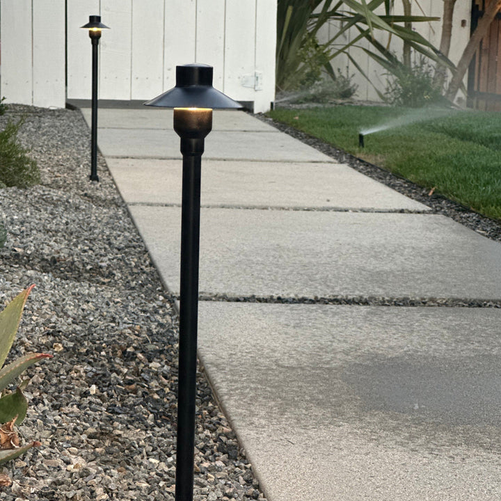 BPLP09 Tulay SH 18" Black Brass Path Light 4x/8x/12x G4 2W Dimmable 2700K Package Low Voltage Outdoor Lighting