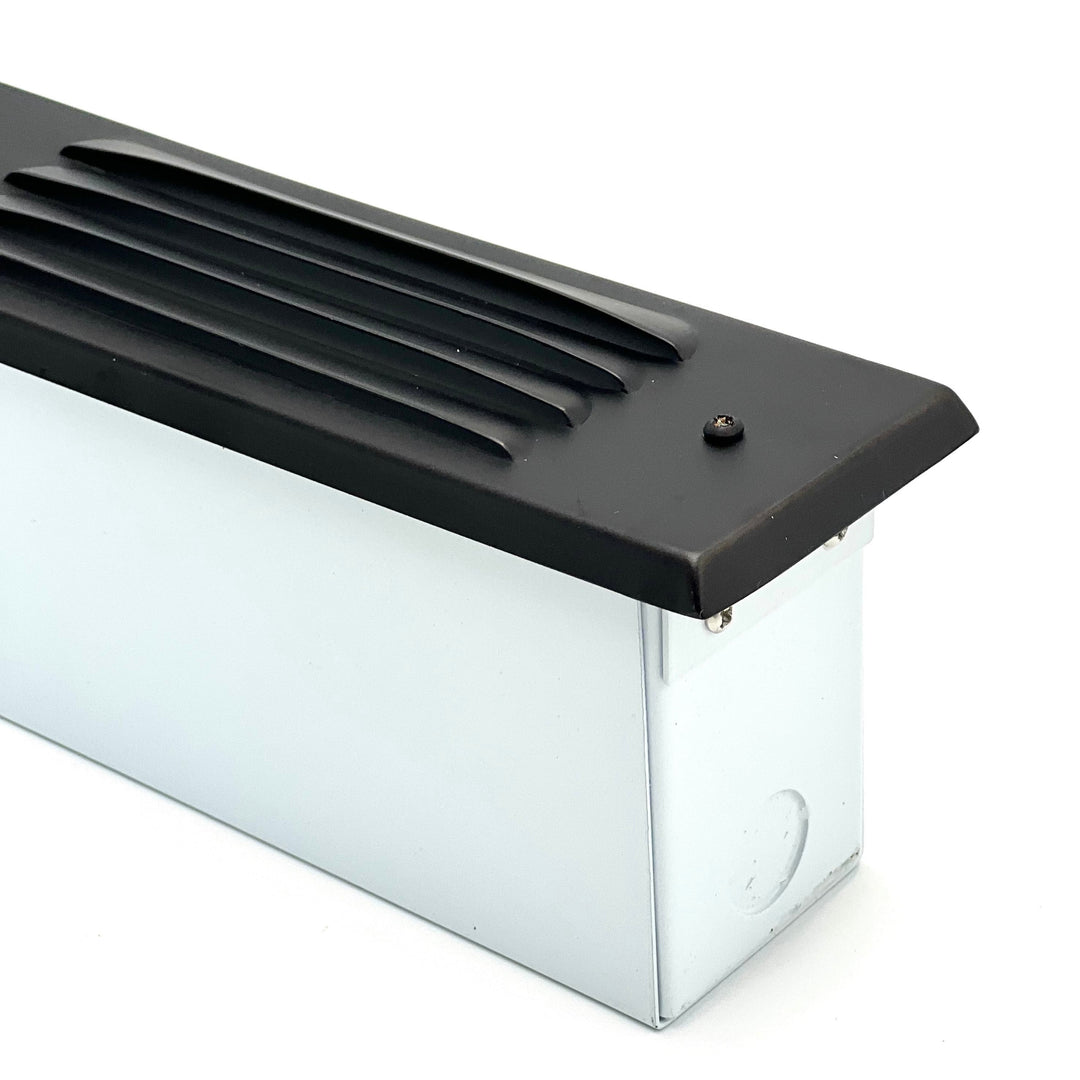 STBP03 Tulay Black Louvered Brass Step Light Low Voltage Outdoor Lighting