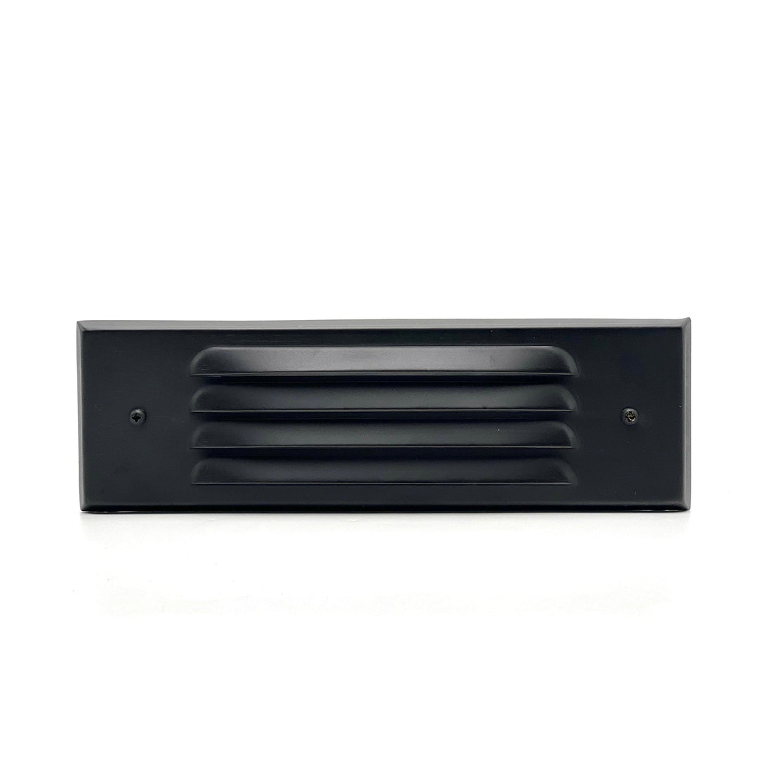 STBP03 Tulay Black Louvered Brass Step Light Low Voltage Outdoor Lighting