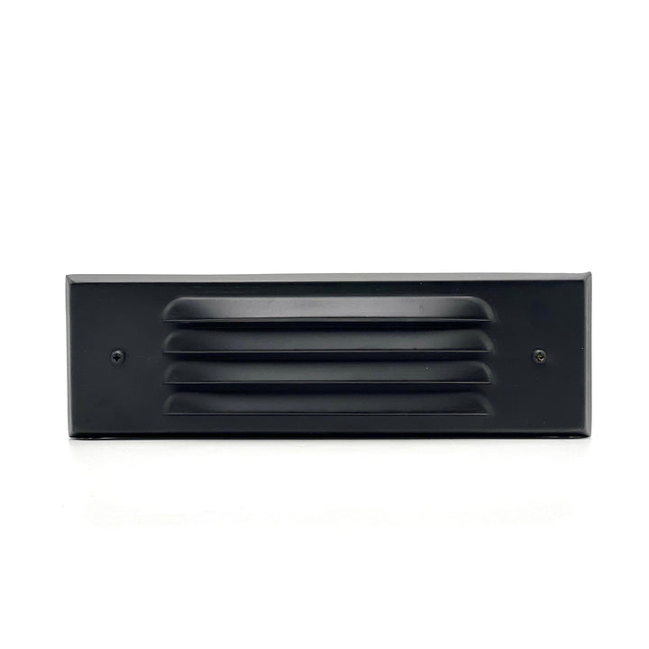 STBP03 Tulay Black Louvered Brass Step Light Low Voltage Outdoor Lighting