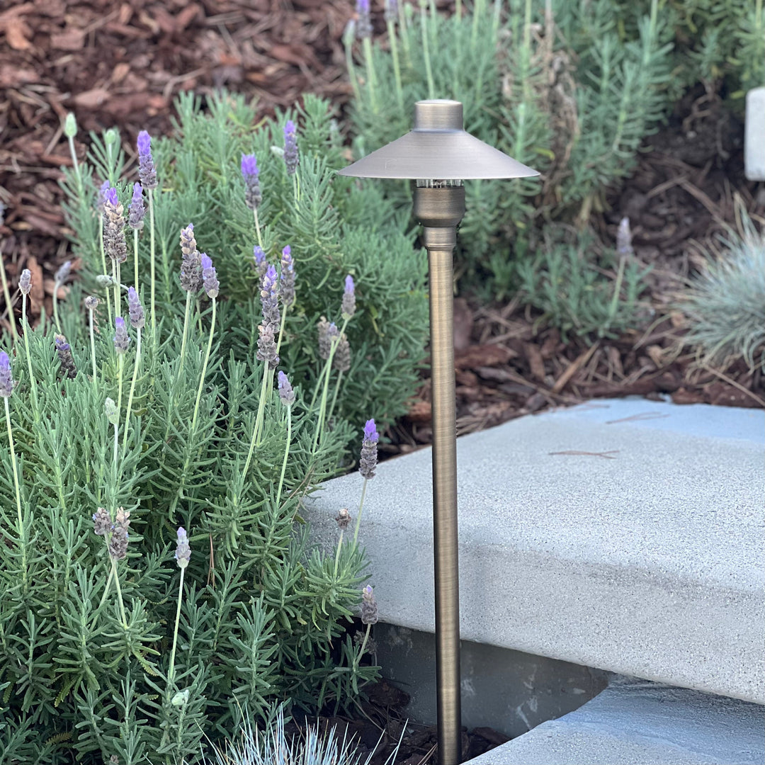 BPLP08 Tulay BH 18" Antique Brass Path Light 4x/8x/12x G4 2W Dimmable 2700K Package Low Voltage Landscape Lighting