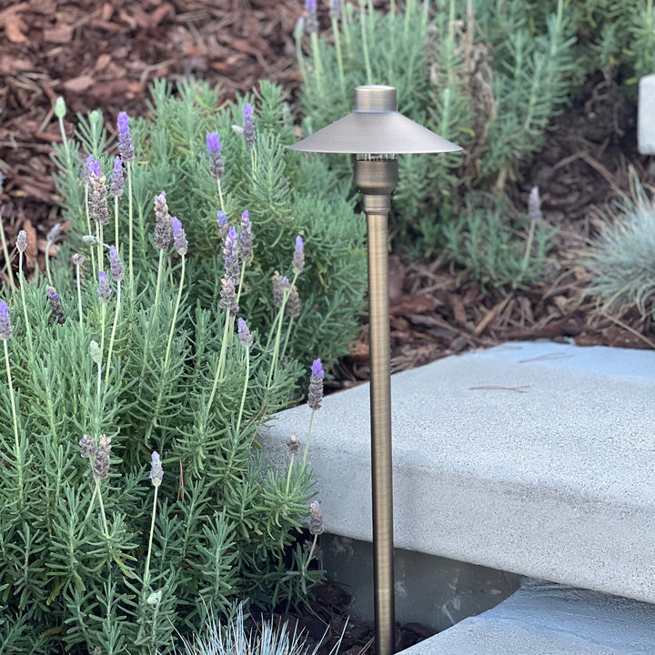BPLP08 Tulay BH 18" Antique Brass Path Light 4x/8x/12x G4 2W Dimmable 2700K Package Low Voltage Landscape Lighting