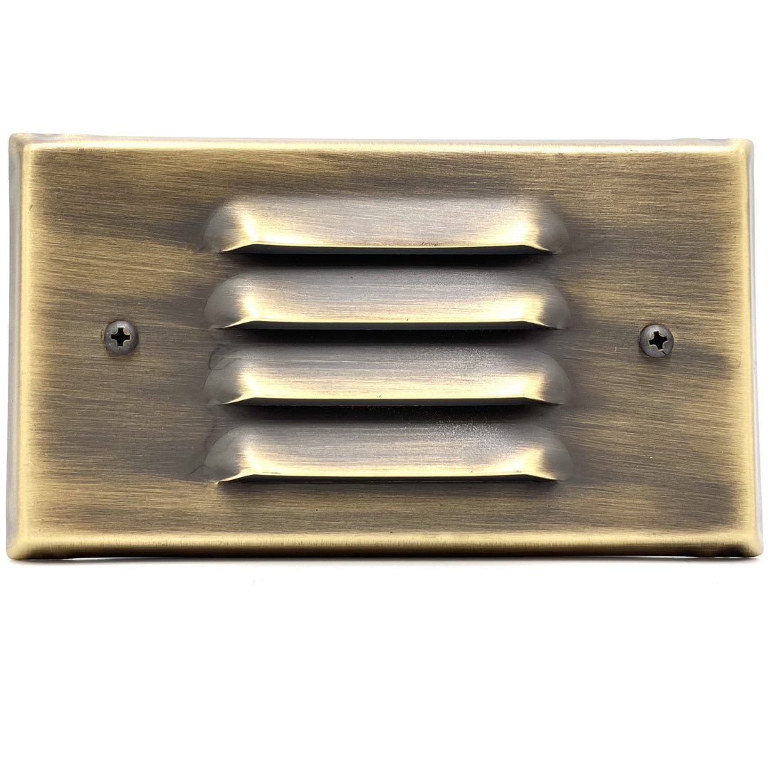 Tulay Outdoor Step Light Solid Brass Louvered Small Low Voltage Landscape Lighting