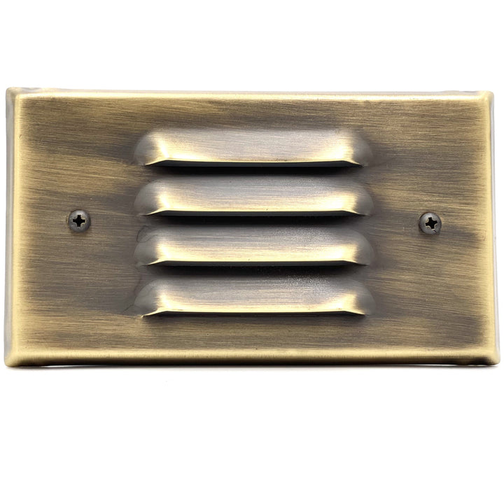 STBP05 Tulay Outdoor Step Light Solid Brass Louvered Small Low Voltage Landscape Lighting