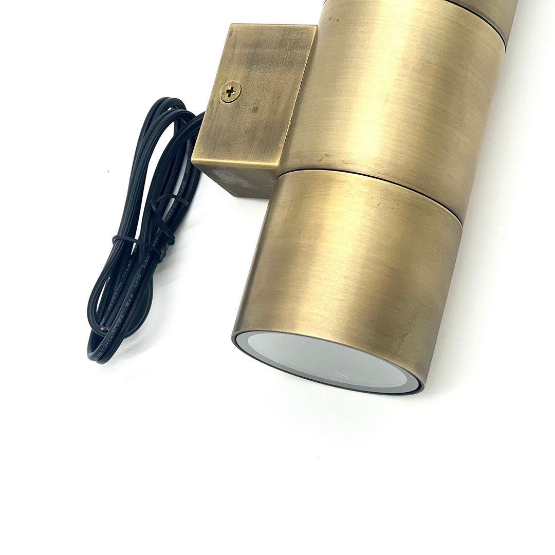 Stelvio Sconce Antique Brass Finish Up/Down Light Low Voltage Outdoor Lighting