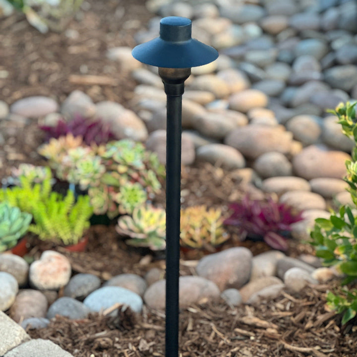 Tulay SH 18" Black Brass Path Light Low Voltage Outdoor Lighting