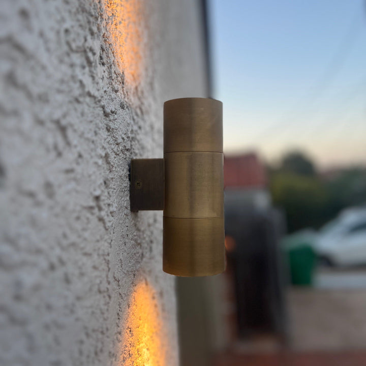SCSP01 Stelvio Sconce Antique Brass Finish Up/Down Light 4x/8x/12x MR16 4W Dimmable 2700K Package Low Voltage Outdoor Lighting