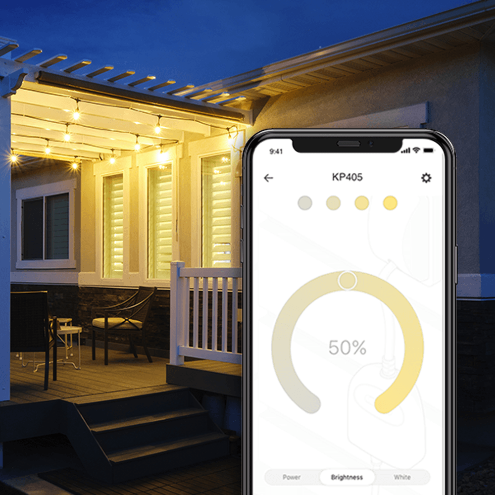 Outdoor Dimmable Smart Plug Single Socket, Smart Home Wi-Fi Outlet Timer