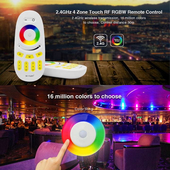 Milight Wireless 4-Zone RGBW LED Light Bulb Remote Control