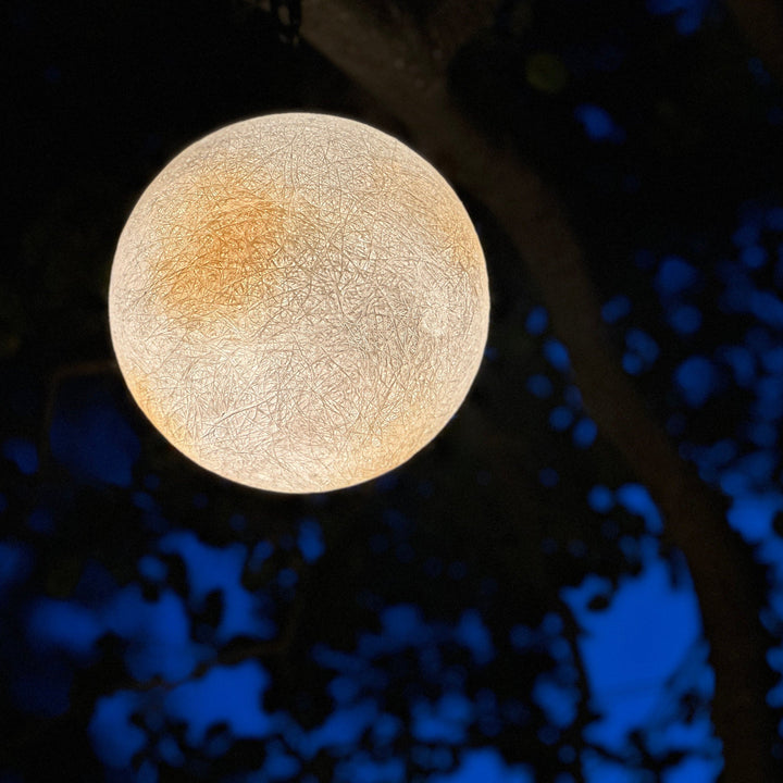 GL Series Moon Light Fixture 12V Low Voltage Outdoor IP65 Waterproof Hanging or Ground Lighting Nordic Globe Resin Lampshade Modern for Porch Garden Patio