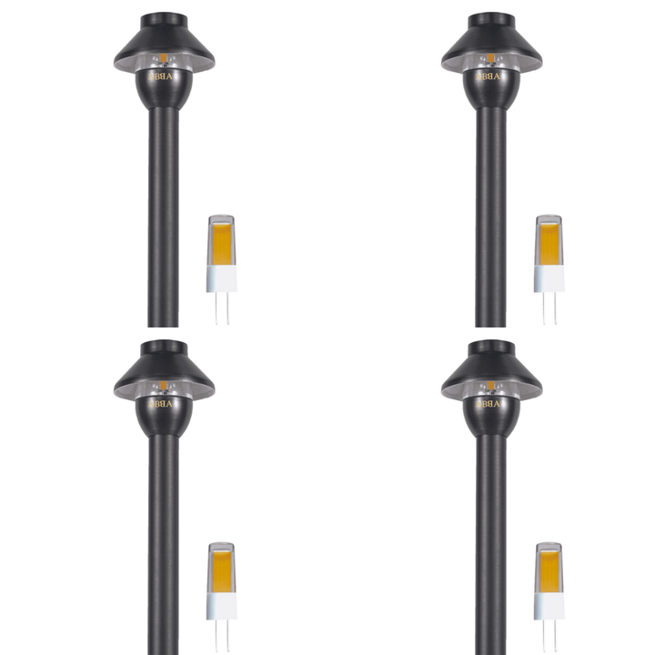 PLB01 4x/8x/12x Package 12V G4 Snub Low Voltage Heavy Duty Cast Brass Outdoor LED Pathway Light 2W 3000K Bulb