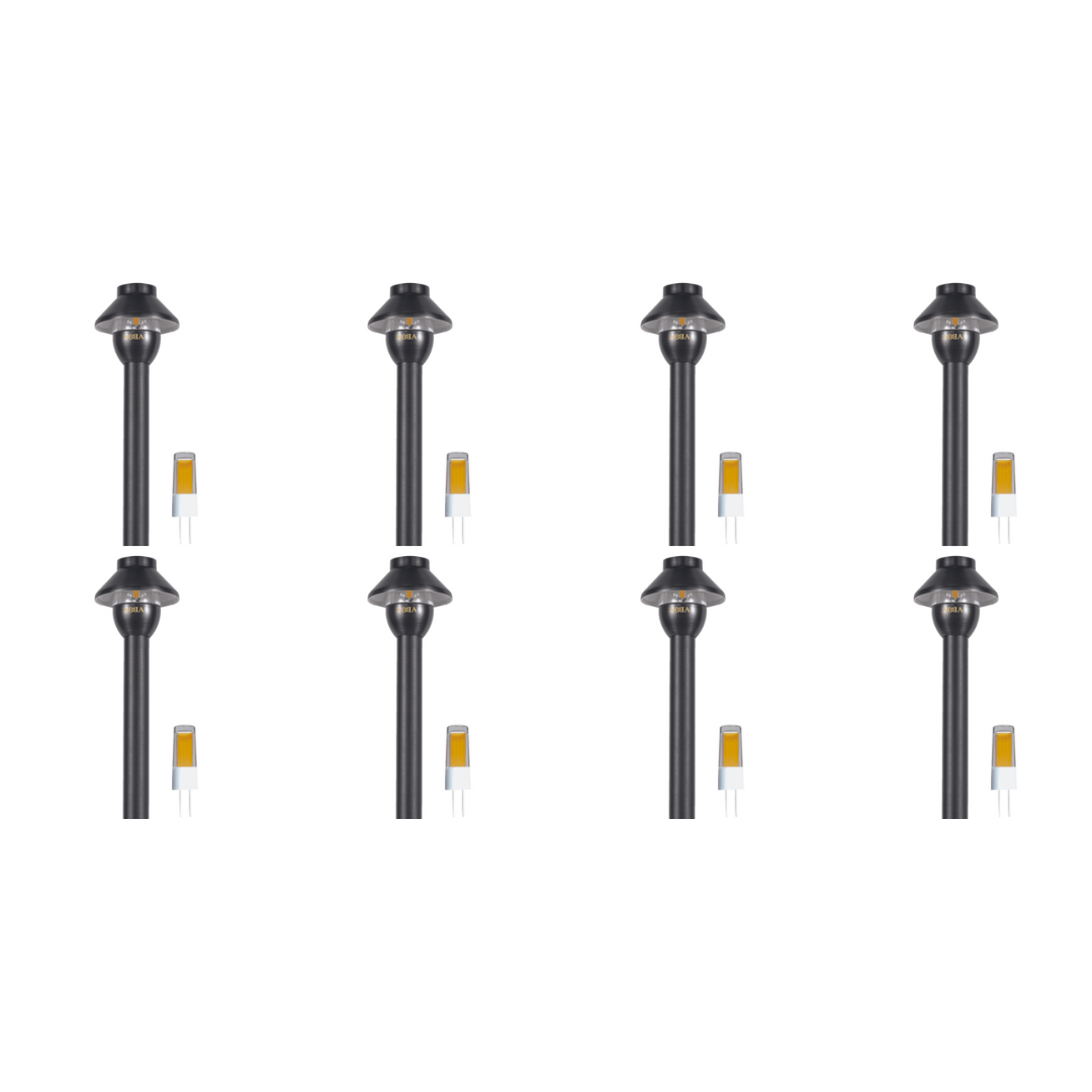 PLB01 4x/8x/12x Package 12V G4 Snub Low Voltage Heavy Duty Cast Brass Outdoor LED Pathway Light 2W 3000K Bulb