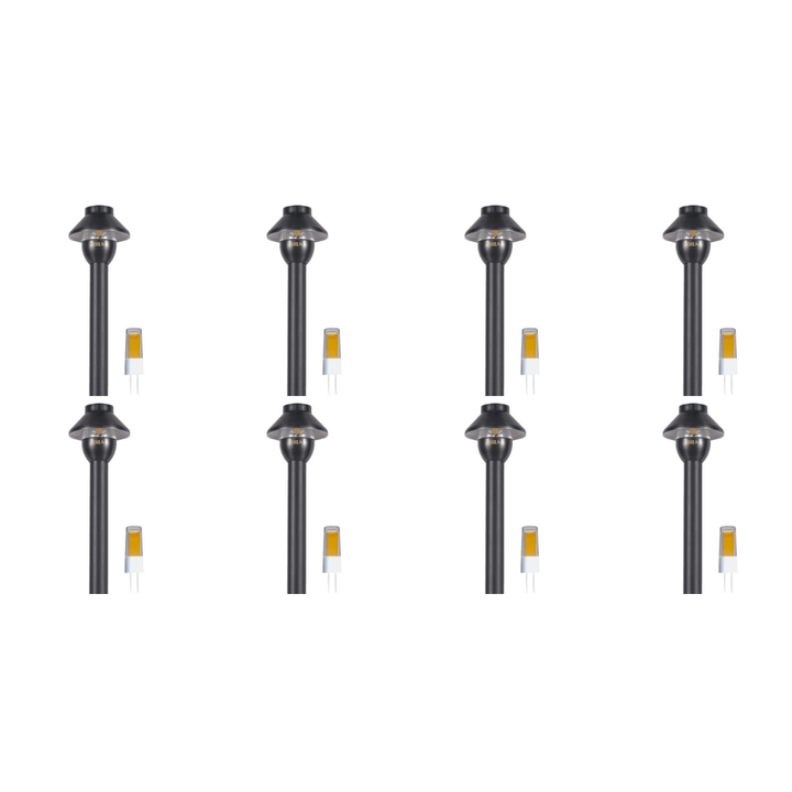 PLB01 4x/8x/12x Package 12V G4 Snub Low Voltage Heavy Duty Cast Brass Outdoor LED Pathway Light 2W 3000K Bulb