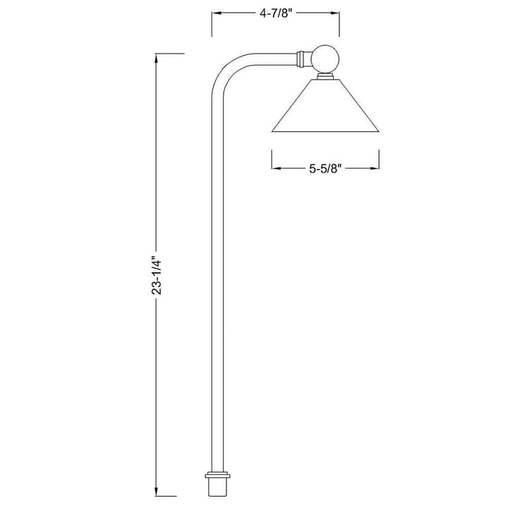 PLB05 LED Low Voltage Landscape Brass Lighting Directional Path Light.