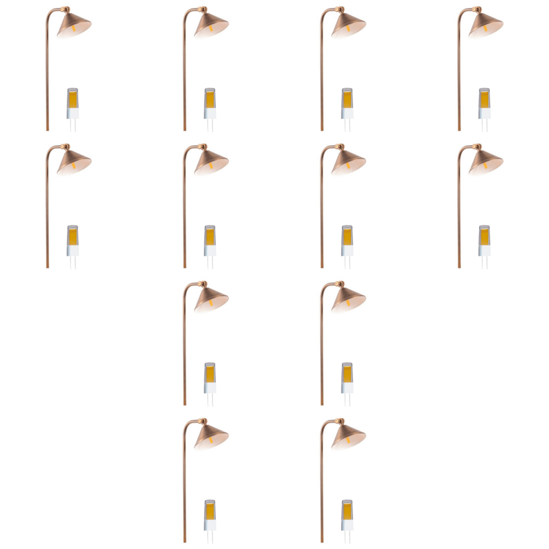 PLB05 4x/8x/12x Package LED Low Voltage Landscape Brass Lighting Directional Pathway Light 2W 3000K Bulb