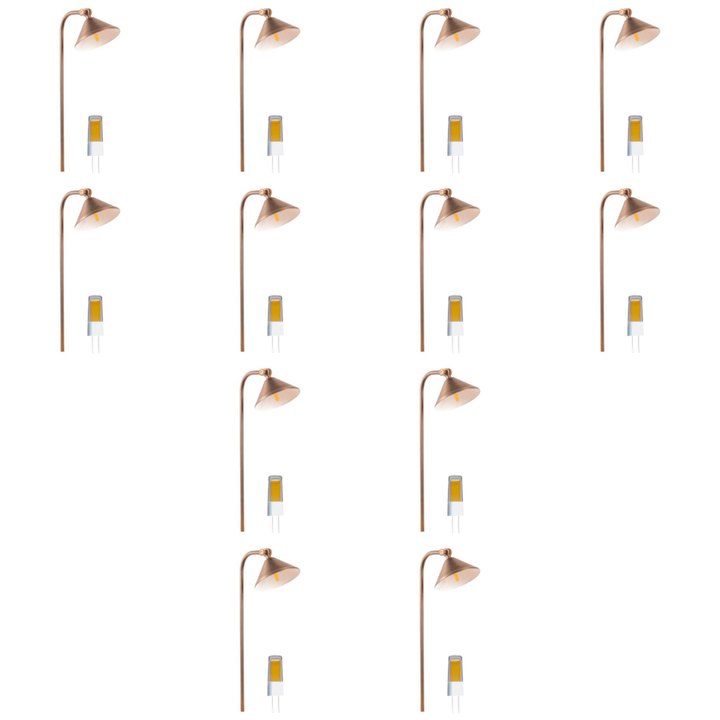 PLB05 4x/8x/12x Package LED Low Voltage Landscape Brass Lighting Directional Pathway Light 2W 3000K Bulb