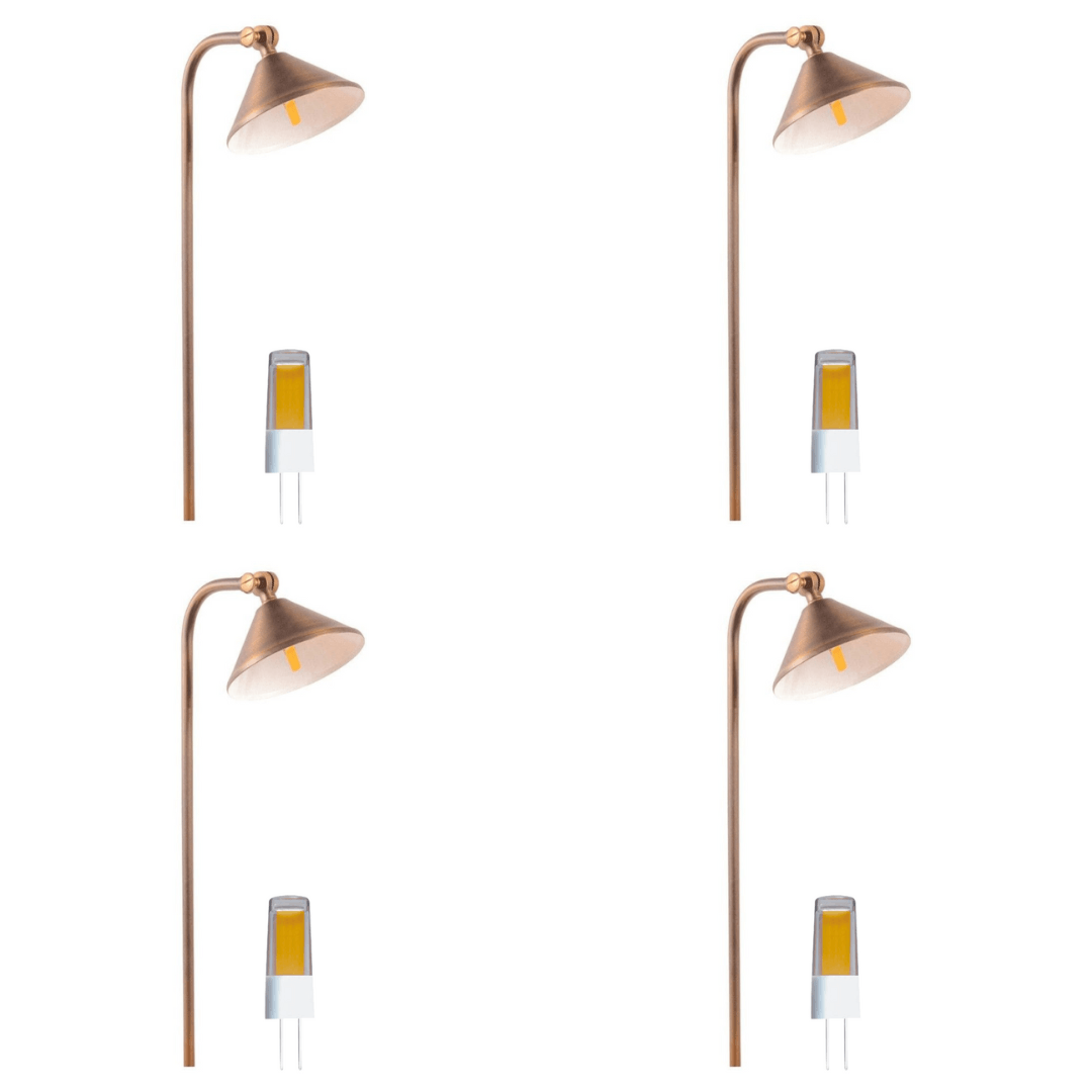 PLB05 4x/8x/12x Package LED Low Voltage Landscape Brass Lighting Directional Pathway Light 2W 3000K Bulb