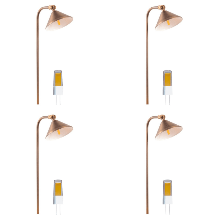 PLB05 4x/8x/12x Package LED Low Voltage Landscape Brass Lighting Directional Pathway Light 2W 3000K Bulb