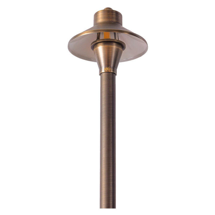 PLB06 Cast Brass Path Light | Lamp Ready Low Voltage Landscape Light - Sun Bright Lighting