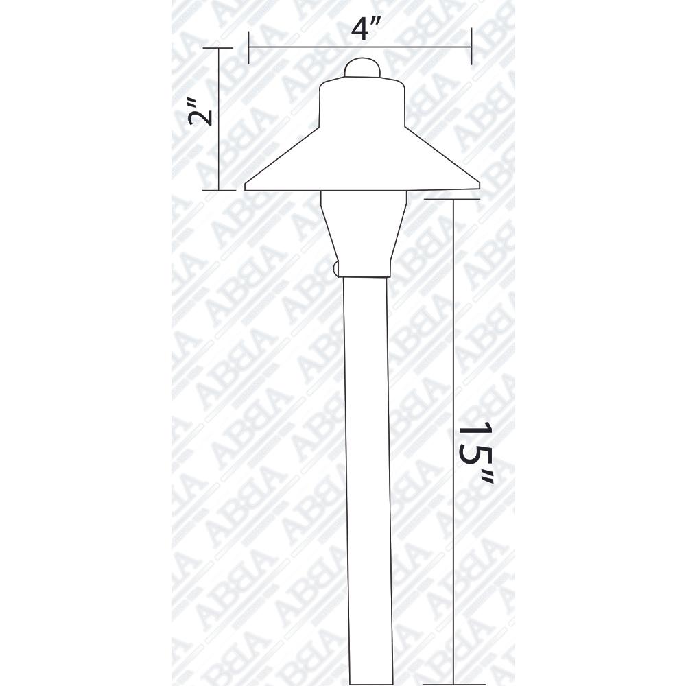 PLB06 12V G4 Snub Low Voltage Heavy Duty Cast Brass Outdoor LED Path Light.