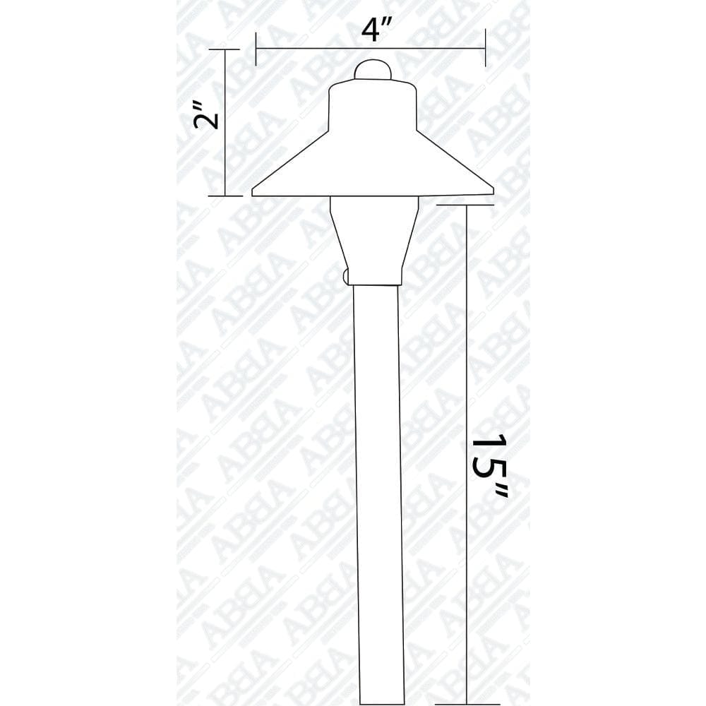 PLB06 12V G4 Snub Low Voltage Heavy Duty Cast Brass Outdoor LED Path Light.