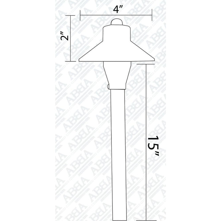 PLB06 12V G4 Snub Low Voltage Heavy Duty Cast Brass Outdoor LED Path Light.