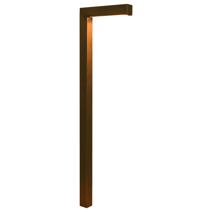 PLB07 Integrated 3W LED Brass L-Shaped Low Voltage Landscape Lighting Path Light - Kings Outdoor Lighting