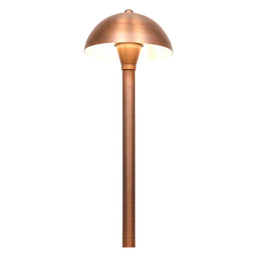 PLB08 Cast Brass Path Light | Lamp Ready Low Voltage Landscape Light - Sun Bright Lighting