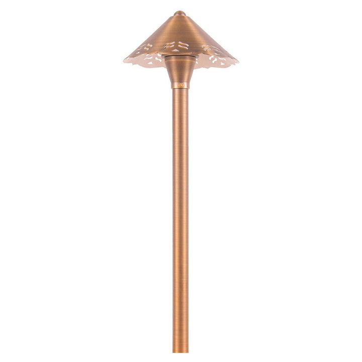 PLB12 Cast Brass Path Light | Lamp Ready Low Voltage Landscape Light - Sun Bright Lighting