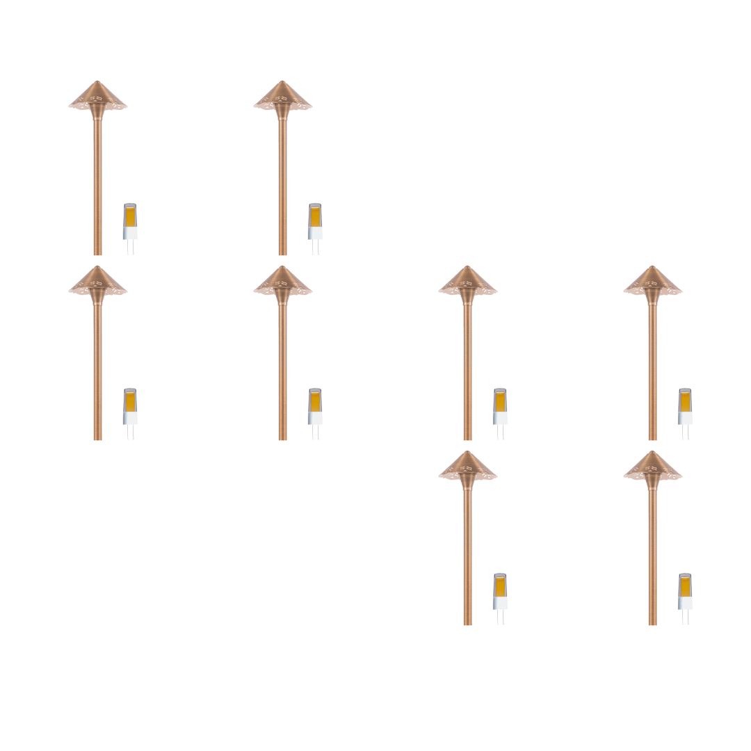 PLB12 4x/8x/12x Package Brass LED Low Voltage Pathway Outdoor Lighting Landscape Fixture 3W 3000K