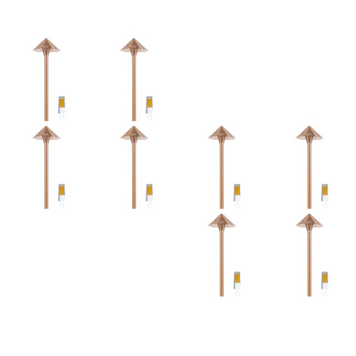 PLB12 4x/8x/12x Package Brass LED Low Voltage Pathway Outdoor Lighting Landscape Fixture 3W 3000K