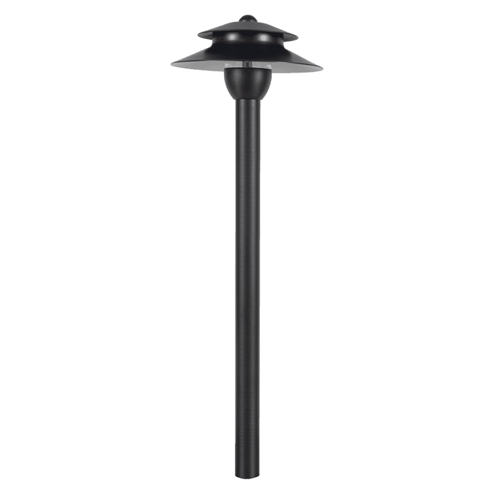 PLB13 Two Tier Brass Path Low Voltage Pagoda Light Led Landscape Lighting Fixture - Kings Outdoor Lighting