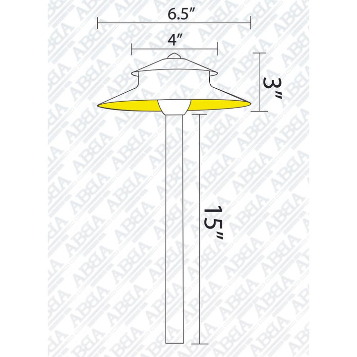 PLB13 Two Tier Brass Path Low Voltage Pagoda Light Led Landscape Lighting Fixture.