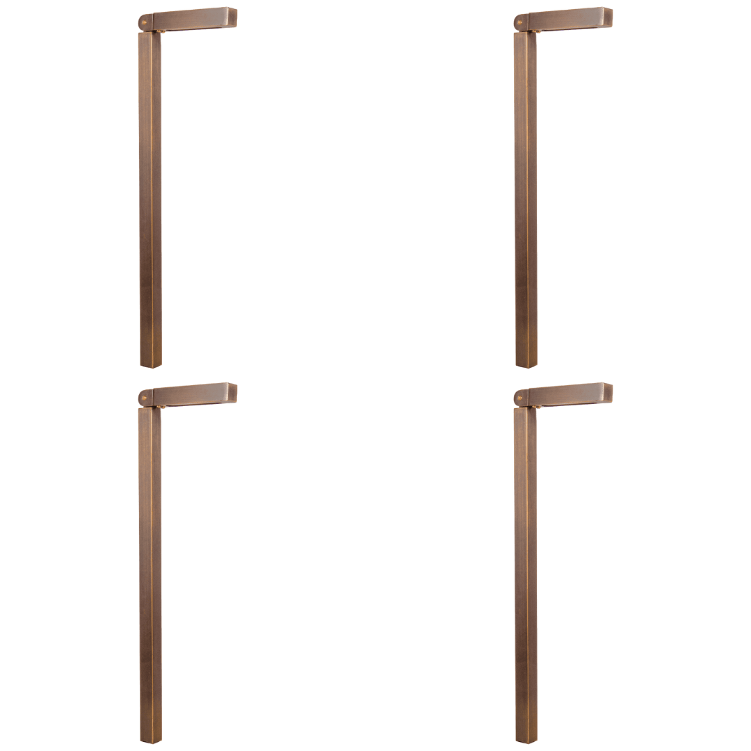 PLB14 4x/8x/12x Package Adjustable 3W 3000K Warm White Integrated Brass L-Shaped Low Voltage Pathway Light