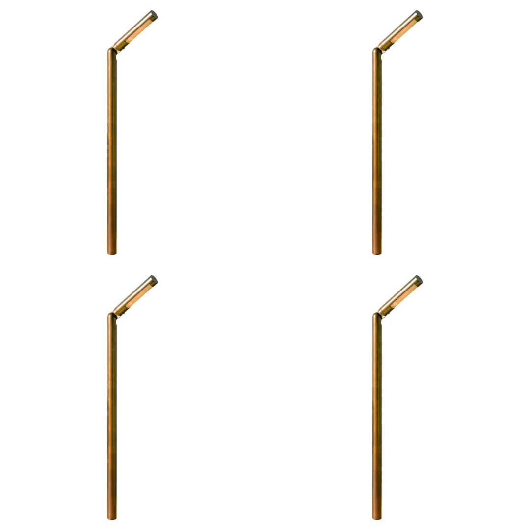 PLB15 4x/8x/12x Package Adjustable 3W 3000K Warm White Integrated Brass Round L-Shaped Low Voltage Pathway Light