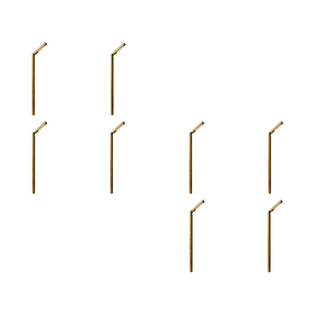 PLB15 4x/8x/12x Package Adjustable 3W 3000K Warm White Integrated Brass Round L-Shaped Low Voltage Pathway Light