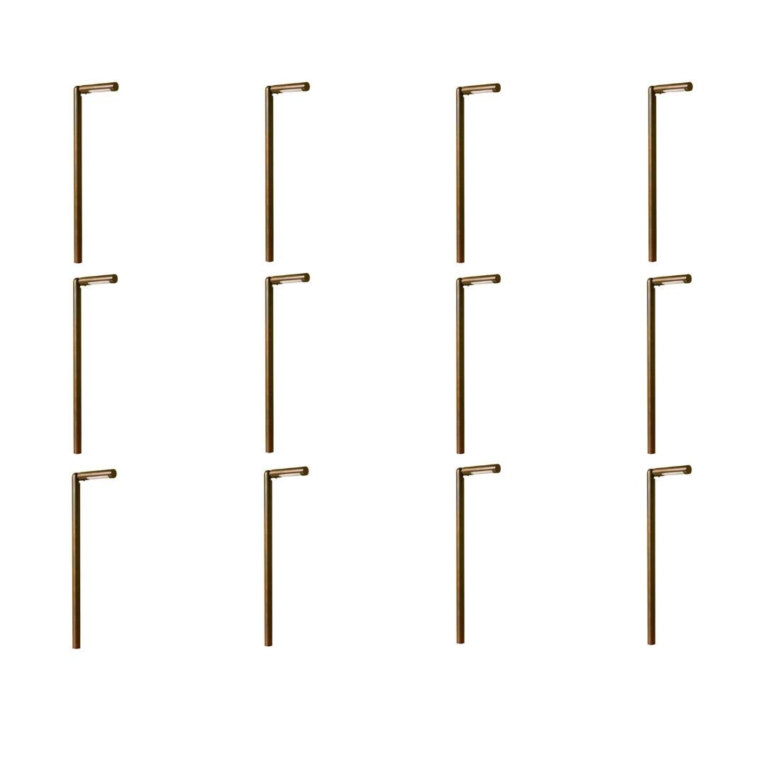PLB16 4x/8x/12x Package Adjustable Lamp Ready Brass Round L-Shaped Low Voltage Pathway Light 3W 3000K